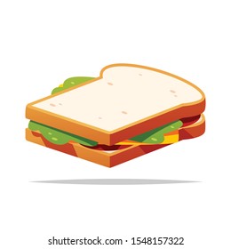 Sandwich vector isolated illustration design