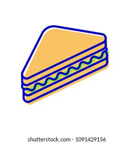 sandwich vector line icon