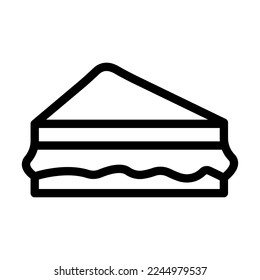 Sandwich Vector Line Icon Design