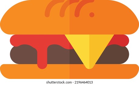 vector sandwich sobre fondo blanco. icono de vector aislado