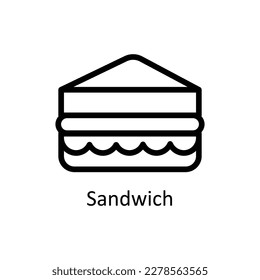 Sandwich Vector       outline Icons. Simple stock illustration stock