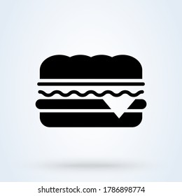 Sandwich. vector Simple modern icon design illustration.