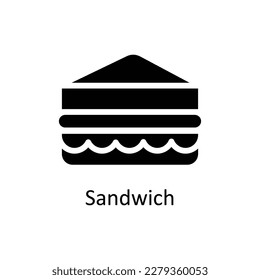 Sandwich Vector       Solid Icons. Simple stock illustration stock