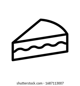 sandwich vector thin line icon 