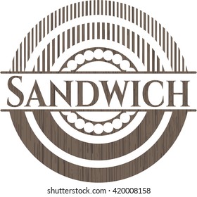 Sandwich vintage wood emblem