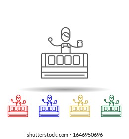 Sandwich, waiter, restaurant multi color style icon. Simple thin line, outline vector of Restaurant icons for ui and ux, website or mobile application