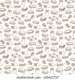 Sandwich & wrap background pattern