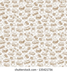 Sandwich & wrap background pattern