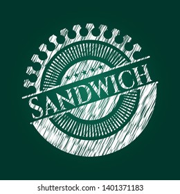 Sandwich written with chalkboard texture. Vector Illustration. Detailed.