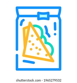 sandwiches food package color icon vector. sandwiches food package sign. isolated symbol illustration