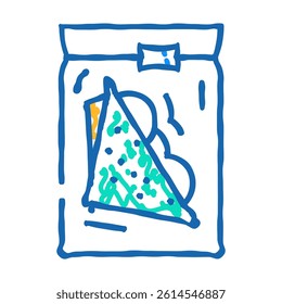 sandwiches food package doodle icon sketch vector. sandwiches food package sign. isolated symbol illustration