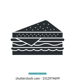 Sandwiches icon vector illustration logo template for many purpose. Isolated on white background.