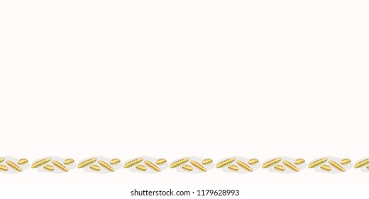 Sandwiches Lunch Seamless Border Pattern, Hand Drawn Horizontal Banner, Flat Color Vector Food Illustration for Cafe Restaurant Menu Backgrounds, Kitchen Decor, Nutrition Poster, Breakfast Packaging