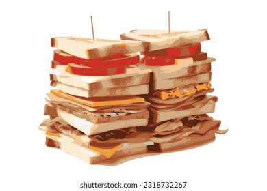 Sandwiches With Sauce and Mayonnaise