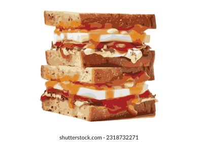 Sandwiches With Sauce and Mayonnaise