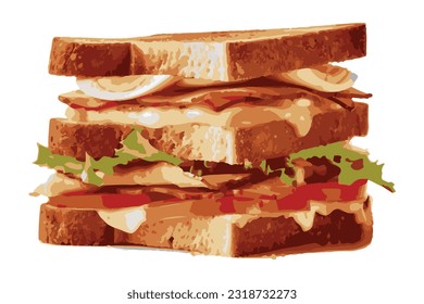 Sandwiches With Sauce and Mayonnaise