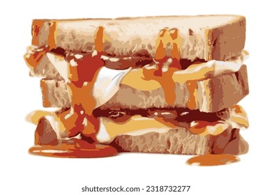 Sandwiches With Sauce and Mayonnaise