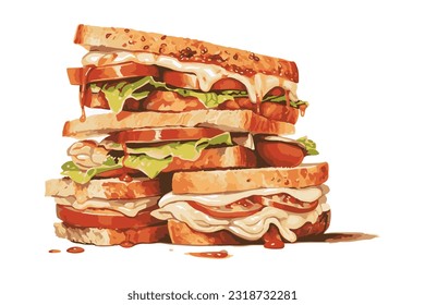 Sandwiches With Sauce and Mayonnaise