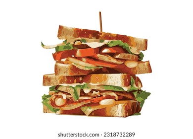 Sandwiches With Sauce and Mayonnaise