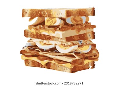 Sandwiches With Sauce and Mayonnaise