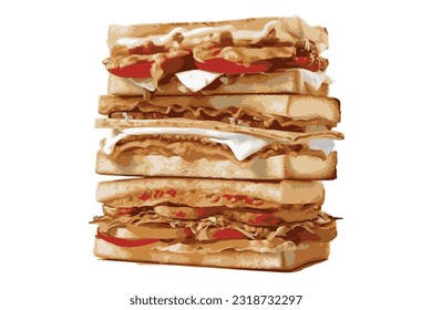 Sandwiches With Sauce and Mayonnaise