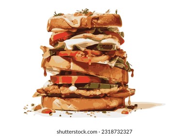 Sandwiches With Sauce and Mayonnaise