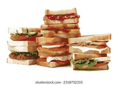 Sandwiches With Sauce and Mayonnaise