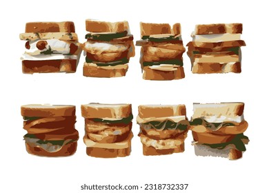 Sandwiches With Sauce and Mayonnaise