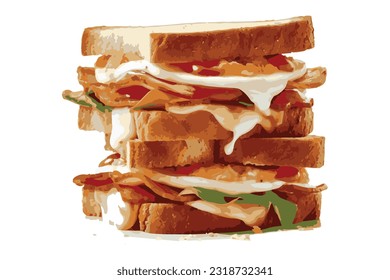 Sandwiches With Sauce and Mayonnaise
