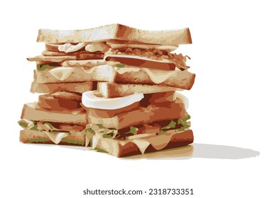 Sandwiches With Sauce and Mayonnaise