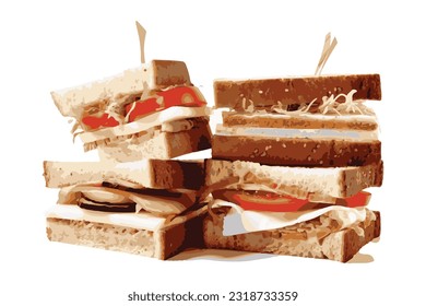 Sandwiches With Sauce and Mayonnaise