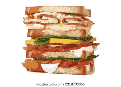 Sandwiches With Sauce and Mayonnaise