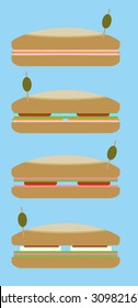 Sandwiches Set Vector