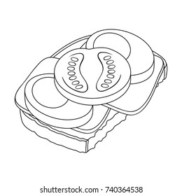 Sandwiches, single icon in outline style.Sandwiches, vector symbol stock illustration web.