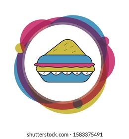 
sandwiches vector outline icon. Simple element illustration