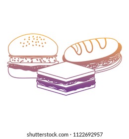 sandwichs and hamburger