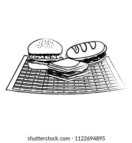 sandwichs and hamburger