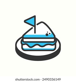 sandwitch icon, isolated icon theme bakery