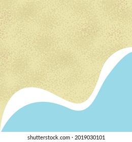 sandy beach top view background- vector illustration
