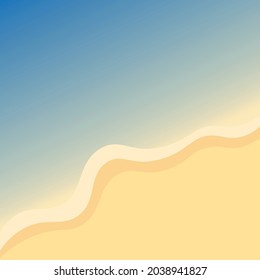 fondo de la vista superior de la playa de arena - ilustración vectorial	