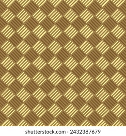 fondo repetitivo marrón arenoso con cuadrados a rayas dibujados a mano. patrón sin fisuras vectoriales. muestra de tela geométrica. papel de envoltura. plantilla de diseño para textil, lino, decoración del hogar, ropa