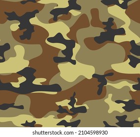Sandy camouflage pattern, military uniform, endless texture. Disguise
