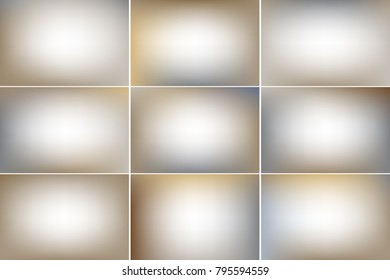 Sandy color banners. Blurred abstract vector backgrounds with copy space. Colorful gradient mesh collection.