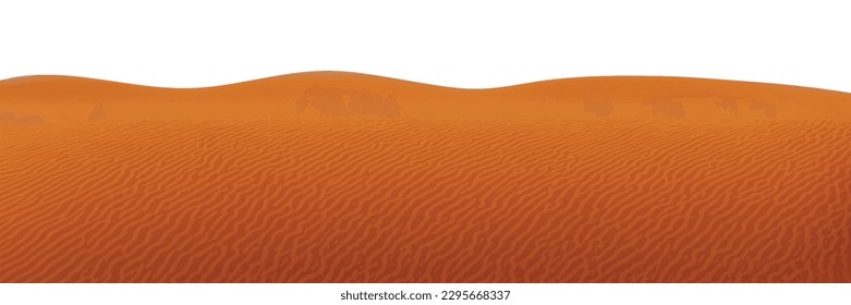 Sandwüste und Dünen, natürlicher Vektorhintergrund, Panoramablick