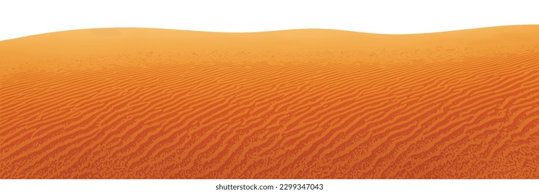 Sandwüste und Dünen, natürlicher Vektorhintergrund, Panoramablick