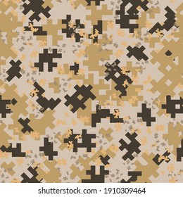 Sandy Ground Hunter Block Camouflage Texture