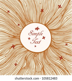 Sandy linear circle background. Vintage elements