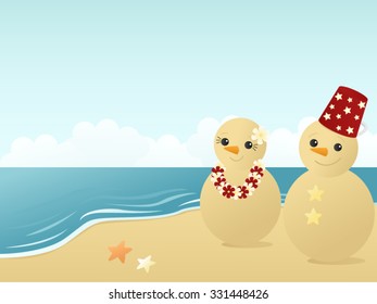 Sandy Snowmen