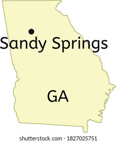 Sandy Springs city location on Georgia map