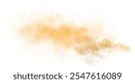 Sandy-smoke clouds with dust and fine particles. PNG Dune, sand storm, clusters of powder. Realistic vector illustration of desert storm - flying saw dust with small dirt particles under the influence